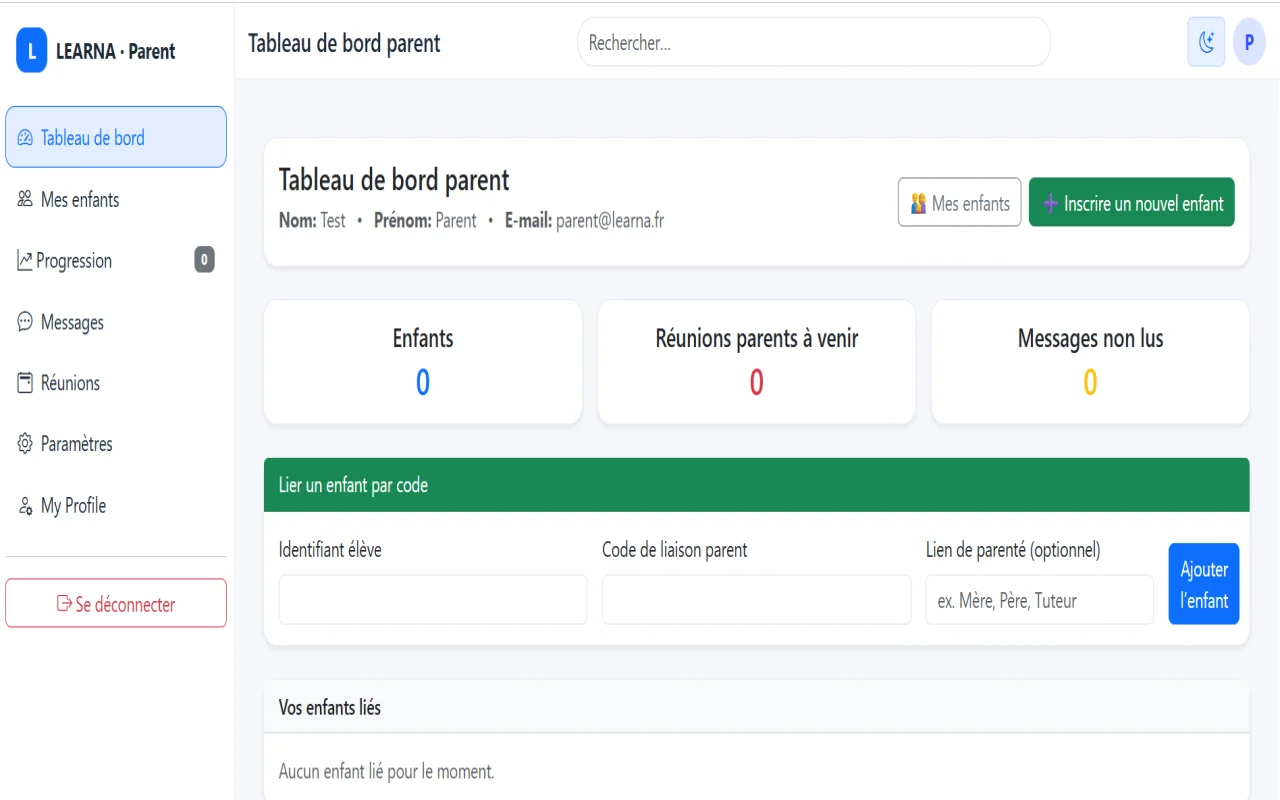 Espace parent
